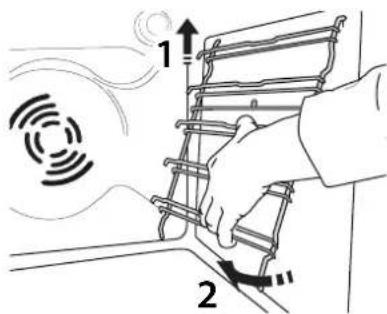 Diagram illustrating airflow around a device with labeled components and directional arrows