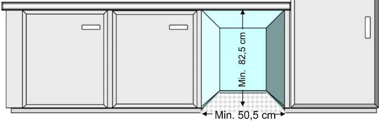 Min. 82,5 cm Min. 50,5 cm