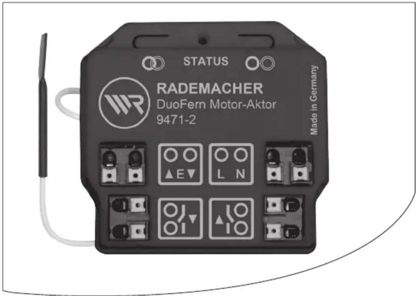 STATUS RADEMACHER DuoFern Motor-Aktor 9471-2 Made in Germany