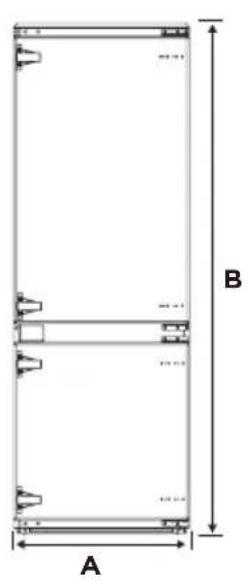 CORBERO CCM1954NFEINTEG - Space requirement diagram - 1