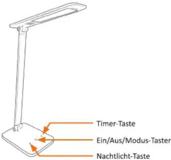 Timer-Taste Ein/Aus/Modus-Taster Nachtlicht-Taste