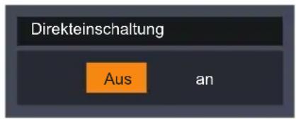 Direkteinschaltung Aus an