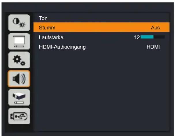 Ton Stumm Aus Lautstärke 12 HDMI-Audioeingang HDMI