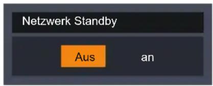 Netzwerk Standby Aus an