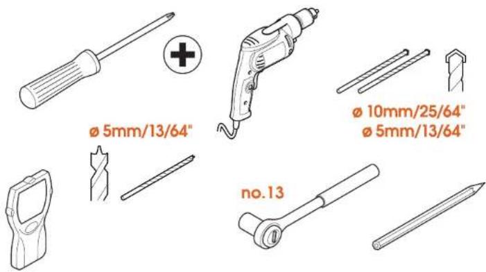 Ø 5mm/13/64" Ø 10mm/25/64" Ø 5mm/13/64" no.13