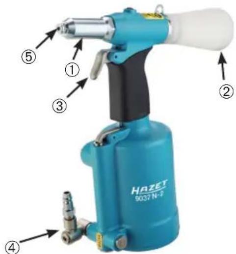 HAZET S037 N-2 ① ② ③ ④ ⑤