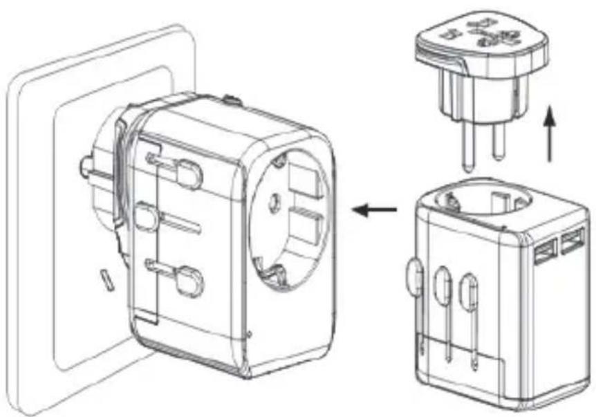 Bearware 303439 - ③ Verwendung des EU-Steckers mit Sicherung - 1