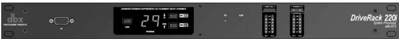 DBX PROFESSIONAL PROJECTS 优先 Advanced Feedback Suppression / CS/ALGORITHM DELAY DYNAMICS 29 LOAD PROGRAM DriveRack 220i System Processor with AFS