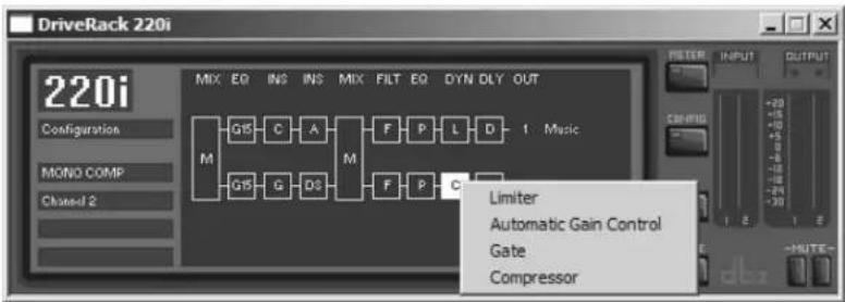 DBX DriveRack 220i - - Configuration - 1