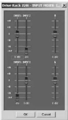 Drive Rack 220I - INPUT MIXER INPUT INP13 INP13 INP14 INP14 INP15 INP15 INP16 OK Cancel