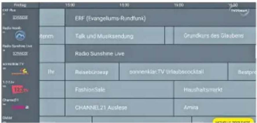 Erf 50 Radio Hamb Radio Sunshine Live 12:30 Channel01 DMax ERF (Evangeliums-Rundfunk) Teknem Talk und Musiksendung Radio Sunshine Live Ihr Raisebursexp sonnenklar.TV urlaubsocktall FashionSale CHANNEL21 Auslese Grundkurs des Glaubens Bestpro Haushaltsmarkt Amira