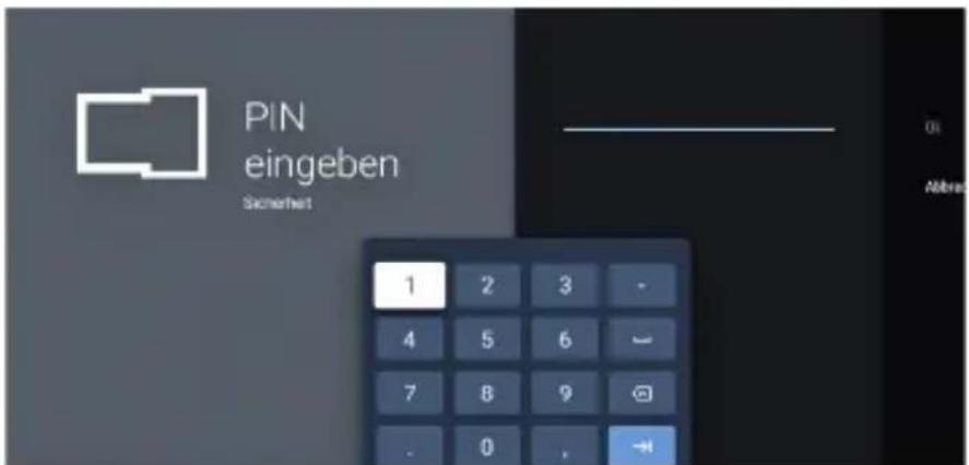 PIN eingeben Sicherheit
