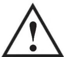 Warning symbol image with exclamation mark inside triangle