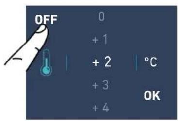 OFF 0 + 1 + 2 + 3 + 4 °C OK