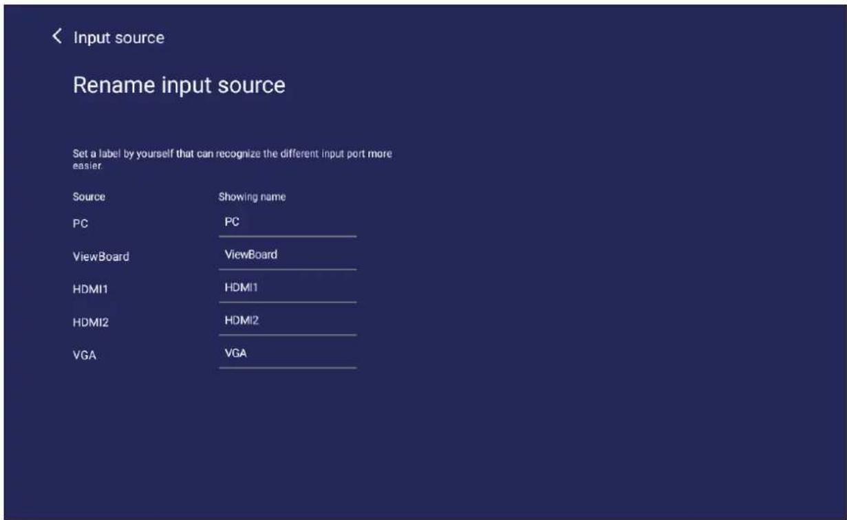 VIEWSONIC IFP6532-2 - Rename Input Source (Eingangsquelle umbenennen) - 1