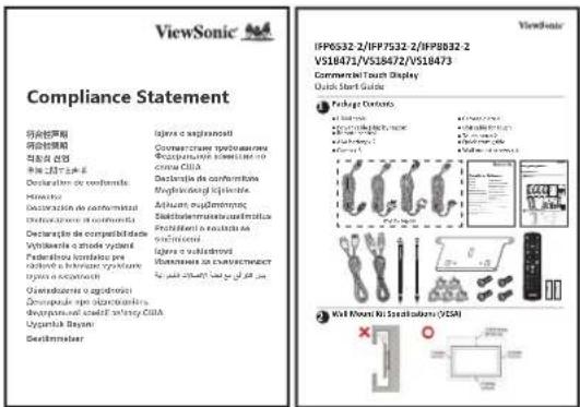 ViewSonic Compliance Statement 引致声明 引致说明 目标是反向 目标是-2.4.1.6.1 Destination of conformations Himeticus Destination of conformations Destination of conformations Destination of compatibility Vehländische oder system durch Federäte von conformations Ergebnis oder Systemes Gewichtende oder systemes Deutschlande oder systemes Ergebnis oder Systemes ViewSonic IP6P632-2/IFP7532-2/HP8B32-2 V518473/V518472/V518473 Commercial Touch Display Quick Start Guide Package Details 1. Package 100% 2. Package 100% 3. Package 100% 4. Package 100% 5. Package 100% 6. Package 100% 7. Package 100% 8. Package 100% 9. Package 100% 10. Package 100% 11. Package 100% 12. Package 100% 13. Package 100% 14. Package 100% 15. Package 100% 16. Package 100% 17. Package 100% 18. Package 100% 19. Package 100% 20. Package 100% 21. Package 100% 22. Package 100% 23. Package 100% 24. Package 100% 25. Package 100% 26. Package 100% 27. Package 100% 28. Package 100% 29. Package 100% 30. Package 100% 31. Package 100% 32. Package 100% 33. Package 100% 34. Package 100% 35. Package 100% 36. Package 100% 37. Package 100% 38. Package 100% 39. Package 100% 40. Package 100% 41. Package 100% 42. Package 100% 43. Package 100% 44. Package 100% 45. Package 100% 46. Package 100% 47. Package 100% 48. Package 100% 49. Package 100% 50. Package 100% 51. Package 100% 52. Package 100% 53. Package 100% 54. Package 100% 55. Package 100% 56. Package 100% 57. Package 100% 58. Package 100% 59. Package 100% 60. Package 100% 61. Package 100% 62. Package 100% 63. Package 100% 64. Package 100% 65. Package 100% 66. Package 100% 67. Package 100% 68. Package 100% 69. Package 100% 70. Package 100% 71. Package 100% 72. Package 100% 73. Package 100% 74. Package 100% 75. Package 100% 76. Package 100% 77. Package 100% 78. Package 100% 79. Package 100% 80. Package 100% 81. Package 100% 82. Package 100% 83. Package 100% 84. Package 100% 85. Package 100% 86. Package 100% 87. Package 100% 88. Package 100% 89. Package 100% 90. Package 100% 91. Package 100% 92. Package 100% 93. Package 100% 94. Package 100% 95. Package 100% 96. Package 100% 97. Package 100% 98. Package 100% 99. Package 100% 100. © Mail Mount Ni Standholder (VGM)