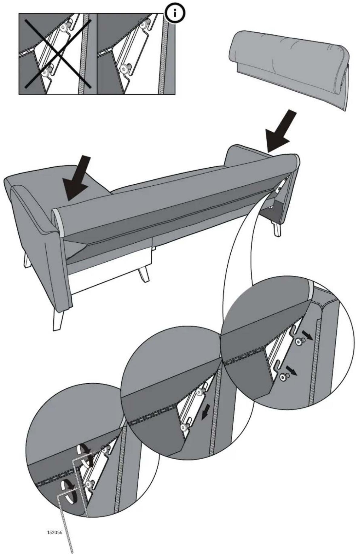 Technical diagram illustrating the step-by-step installation of a table with crimping mechanisms and component disassembly, including labeled parts and directional arrows.
