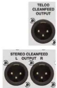 TELCO CLEANFEED OUTPUT STEREO CLEANFEED L OUTPUT R