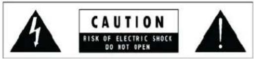 CAUTION RISK OF ELECTRIC SHOCK DO NOT OPEN