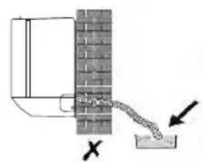 Diagram showing a pipe pouring into a container with directional arrows indicating flow or movement.