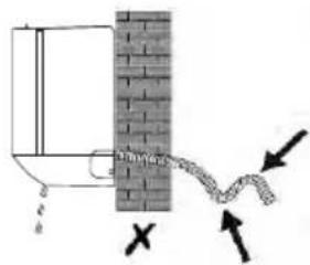 Diagram showing a pipe or pipe passing through a container with arrows indicating flow direction, labeled with symbols like 'X' and directional arrows.