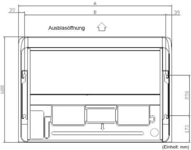 Ausblasöffnung 39 A B 39 680 250 170 (Einheit: mm)