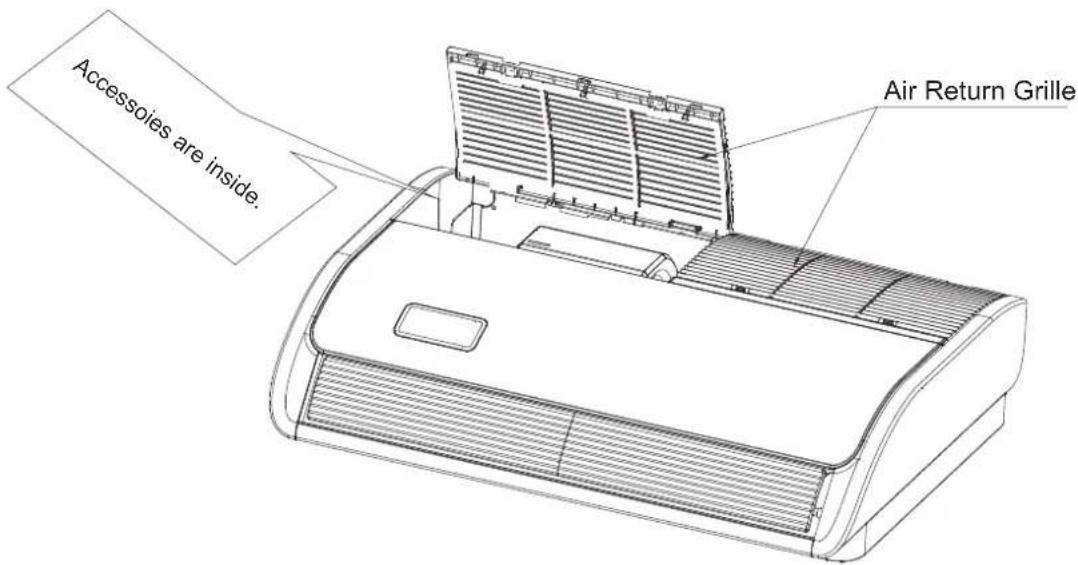 Accessories are inside. Air Return Grille