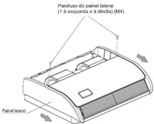 Parafuso do painel lateral (1 à esquerda e à direita) (M4) Palinel lateral