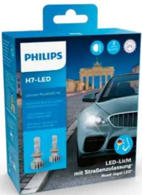 PHILIPS H7-LED Ulmman Pro6000 ML LED-Licht mit Straßenzulassung* Road-Ideal LED*