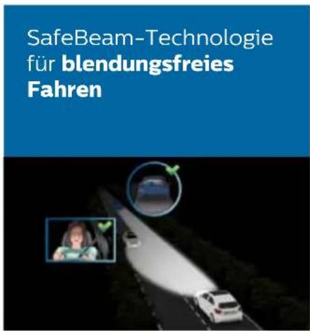 SafeBeam-Technologie für blendungsfreies Fahren