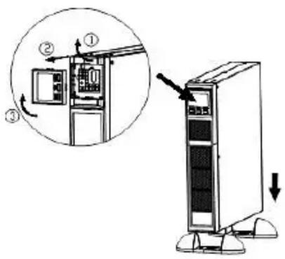 Diagram showing a server rack with labeled components and directional arrows indicating movement or operation.