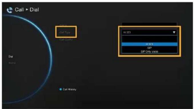 Call ▶ Dial Cath Type Cath Cavity H1023 H1024 SIP SIP Only VNX6 Dial Home Call History