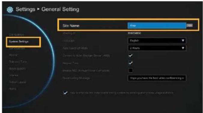 Settings ▶ General Setting System Settings Site Name After Marking ID: 90654855 Language: English Age Range off Mode: 2 Hours Connect to User Repligen Server Activity Ready Time Send App, Forward User Connection Forward Loading Manager: Hope you have the best video conferencing in Help to restore the video conferencing system by setting and remove up all rights.