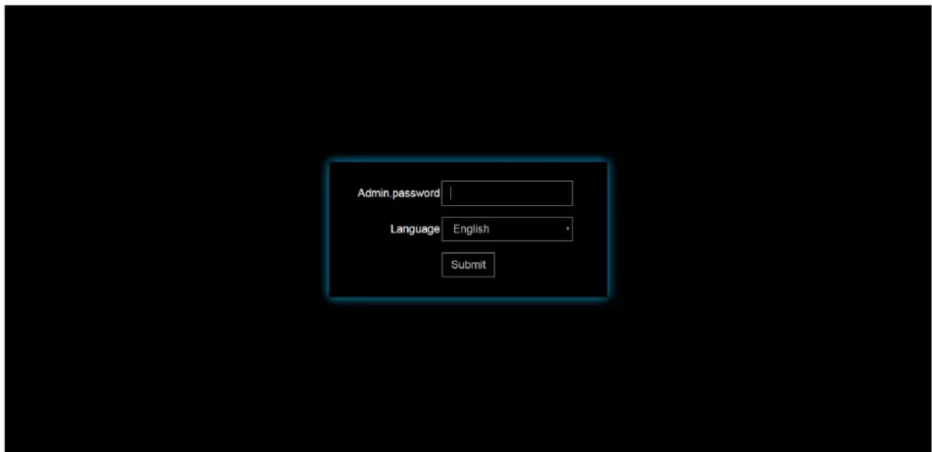 Admin.password | Language English Submit
