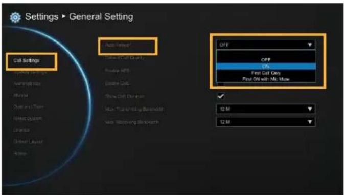 Settings ▶ General Setting Call Settings Add "Reset" Select Call Type: Browse OK Create Call Show Call Duration Max. The First Call Only Max. New or New Month OFF ON First Call Only First Call with Max. None 12 M 12 M