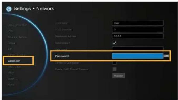 Settings ▶ Network Goldkeeper Access: 0.000 Password 1288 Rover 0 0.000 Password 1288 Register