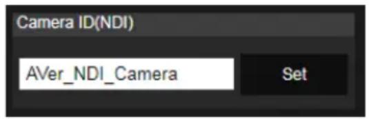 Camera ID(NDI) AVer_NDI_Camera Set