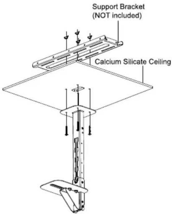 Support Bracket (NOT included) Calcium Silicate Ceiling