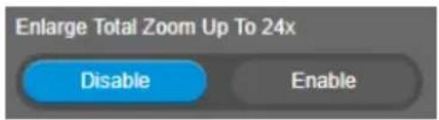 Enlarge Total Zoom Up To 24x Disable Enable