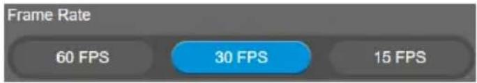 Frame Rate 60 FPS 30 FPS 15 FPS