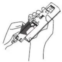 HISENSE KF35XR0EG - ◆ How to Insert the Batteries - 1