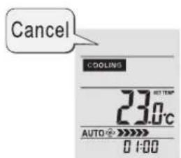 Cancel COOLING 23.0°C AUTO: 0 1:00