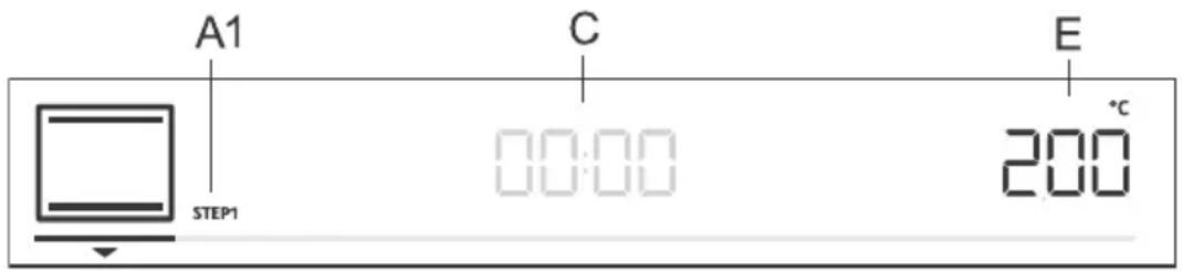 A1 STEP1 C 00:00 E °C 200