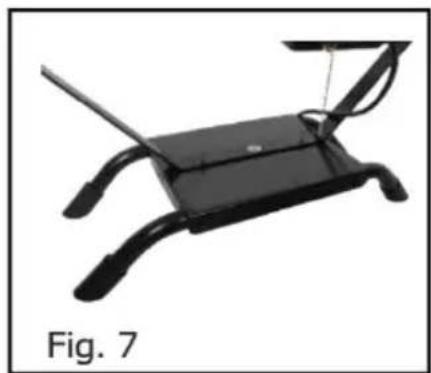 Black robotic device with articulated legs and a curved handle, labeled 'Fig. 7' (no other text or symbols)