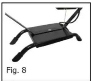Black robotic device with articulated legs and a curved handle, labeled 'Fig. 8' (no other text or symbols)