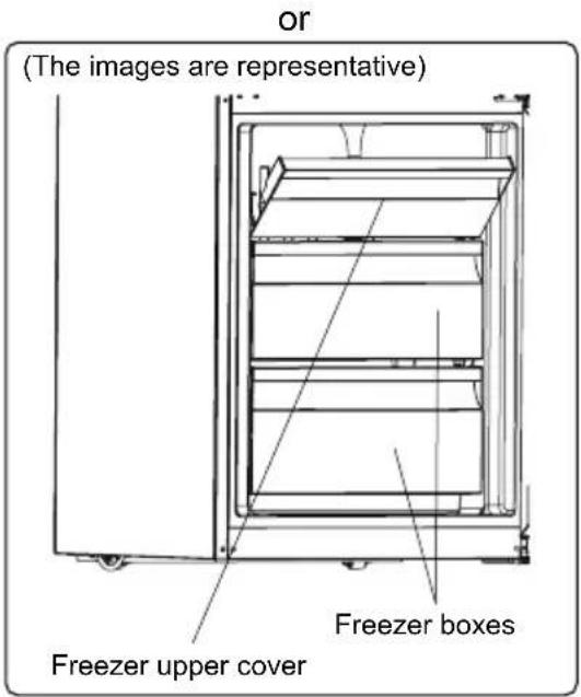 or (The images are representative) Freezer boxes Freezer upper cover