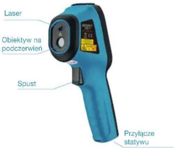 Laser Obiektyw na podczerwień Spust Przyłącze statywu
