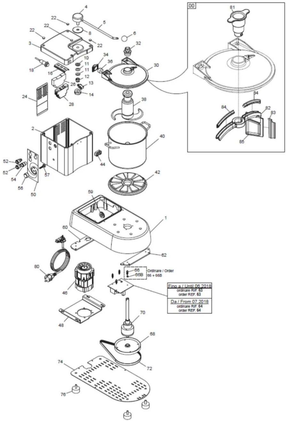 Exploded view diagram of a mechanical device with numbered parts and assembly instructions in Chinese.