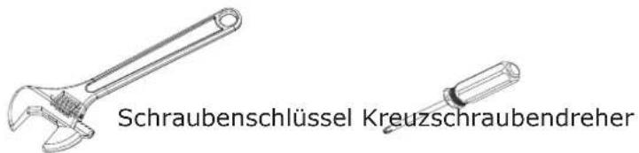 Schraubenschlüssel Kreuzschraubendreher