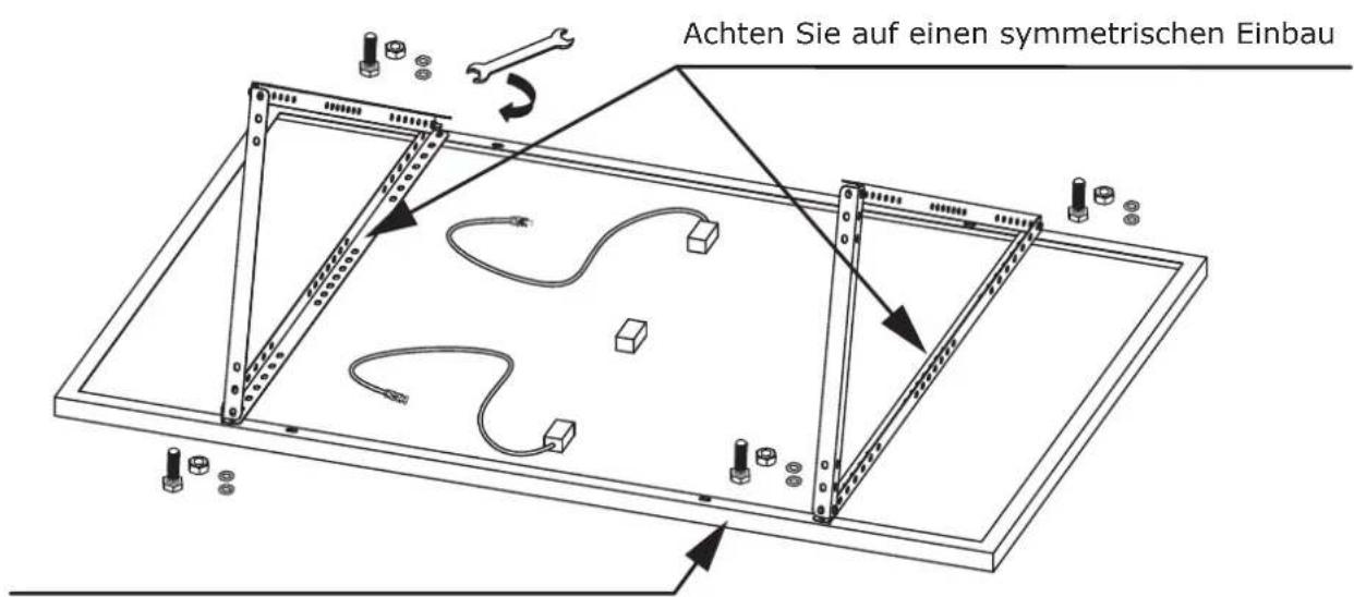 Achten Sie auf einen symmetrischen Einbau